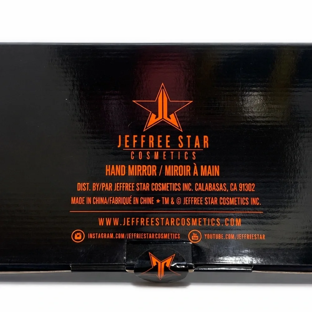 Jeffree Star Black Orange Star Hand Mirror Halloween Mystery Box NIB